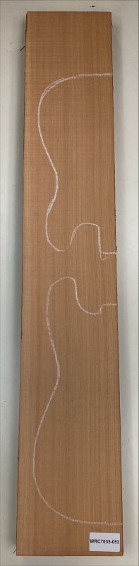 Body Western Red Cedar, 2-pcs grainmatched,  Unique Piece #053